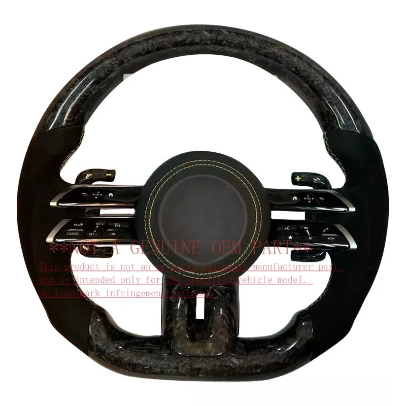 For Mercedes Benz A Class B Class C Class E Class S Class CLA CL C CLK CLS 2021 AMG Carbon Fiber Steering Wheel Special Use Horn