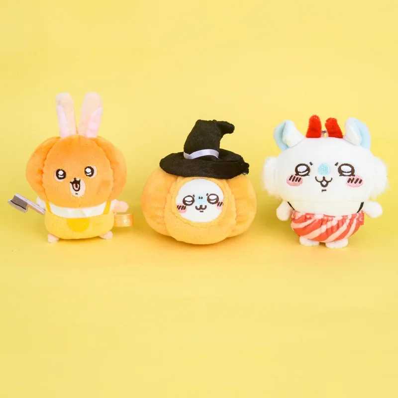 Chiikawa magia escura parque diversões série halloween usagi brinquedo de pelúcia pingente, Cartoon Momonga bonito aniversário Keychain