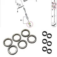 Anillo de sellado del inyector de combustible del motor BMW, soporte de retención del inyector de combustible, elementos de desacoplamiento a presión para BMW N55 N20 13537591006