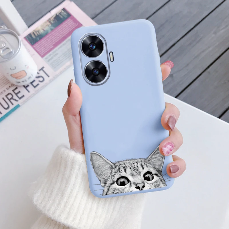 For Realme C55 4G Phone Case Soft Silicone Shockproof Leopard Print Protection Cover For OPPO Realme C55 Fundas C 55 Capa Shell