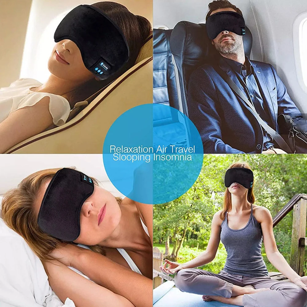 Fone Bluetooth Earphones Sports Sleeping Headband Elastic Wireless Headphones Music Eye Mask Wireless Bluetooth Headset Headband