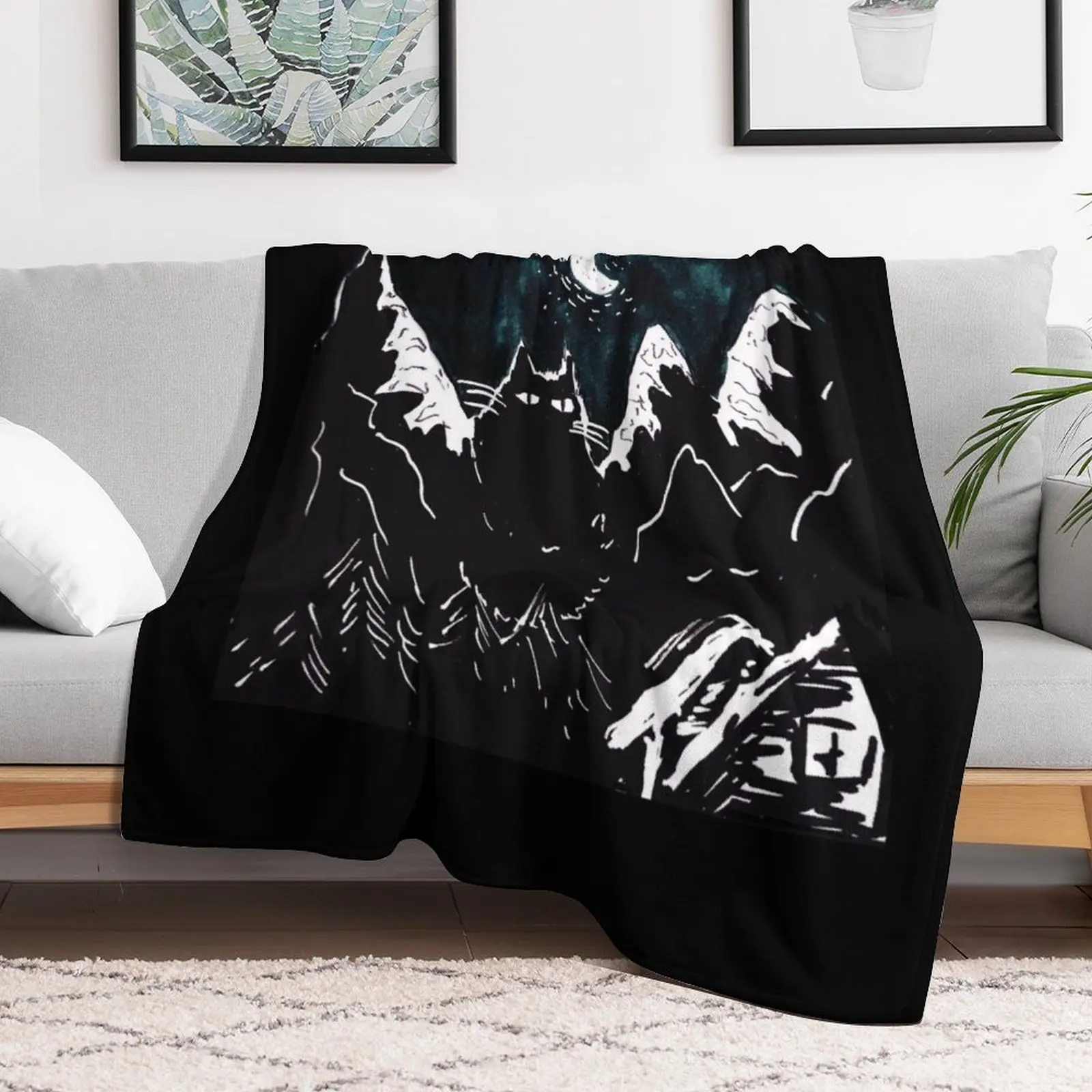 

Jólaktturinn - The Yule Cat Throw Blanket Loose Blankets For Bed Retros Blankets Sofas Of Decoration Blankets