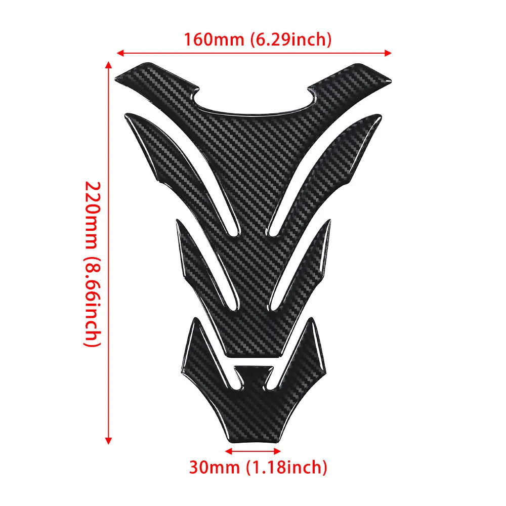 Carbon Fiber Motorcycle Gas Oil Fuel Tank Pad Stickers Protector Dirt bike ATV Old School Bobber Touring