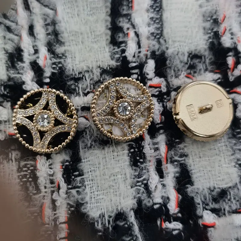 6 stücke 18/22mm Runde Metall Strass Knöpfe Für Kleidung Mantel Windjacke Pullover DIY Nähen Zubehör Nähen Taste DIY Neue – Detail 1