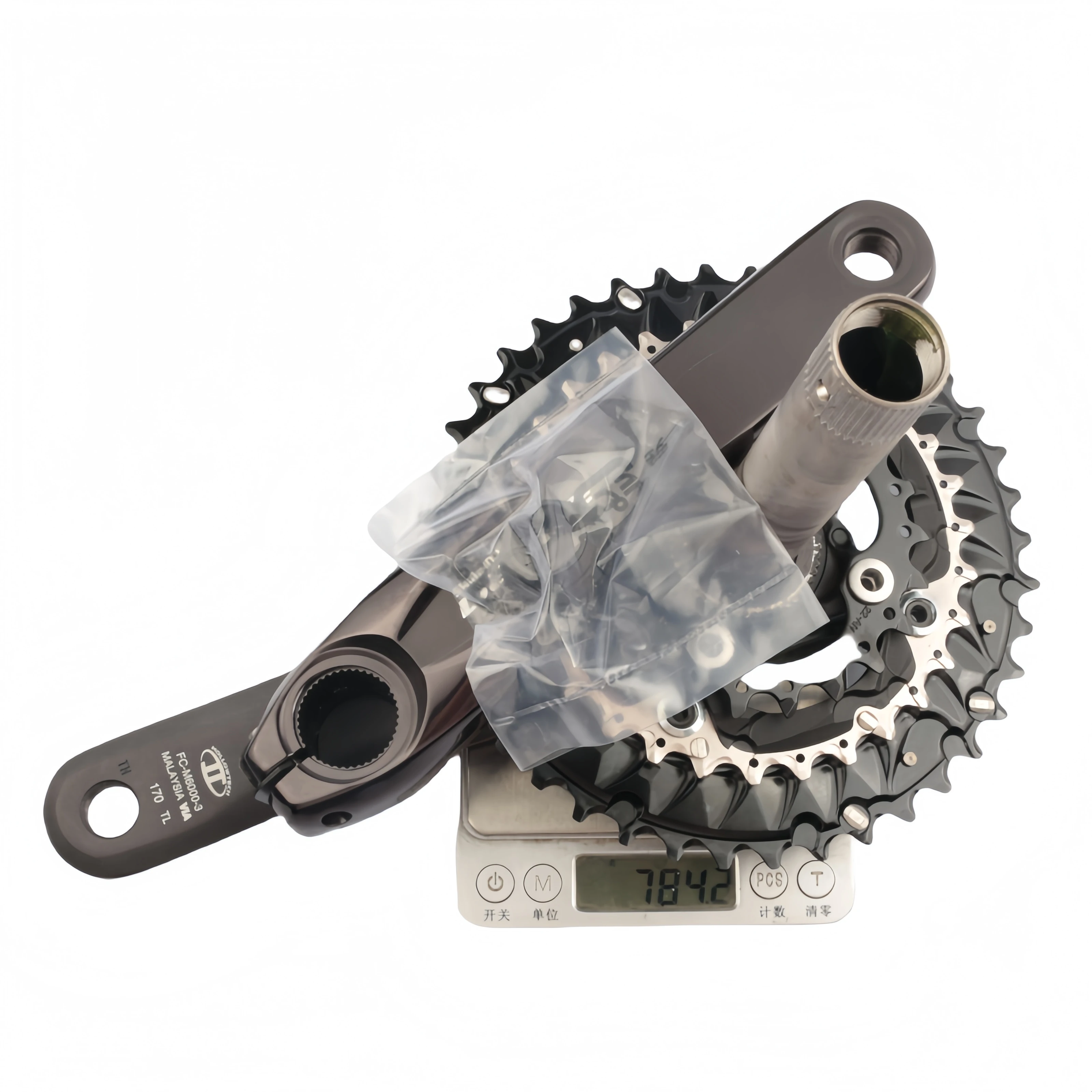 Shimano DEORE M6000 Chainwheel 3x10s دراجة كرانسيت 170 مللي متر 40-30-22T للدراجات الجبلية FC-M6000-3 الأصلي شيمانو اللون الأسود