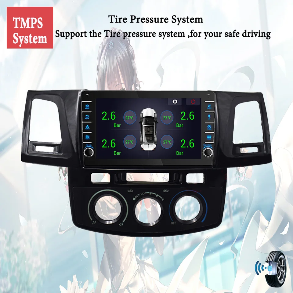 8G + 128G 8Core أندرويد 14 راديو السيارة الصوت الوسائط المتعددة مشغل ديفيدي HU لتويوتا فورتشنر هايلكس 2005 - 2014 ستيريو تلقائي Carplay RDS