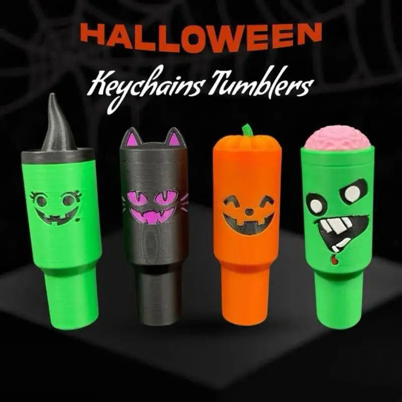 Mini-Tumbler-Schlüsselanhänger, Behälter, Chapstick-Halter, lustiger Schlüsselanhänger, Handtaschenanhänger, dekorativer Anhänger, Hallowmas, Weihnachten, Partygeschenke