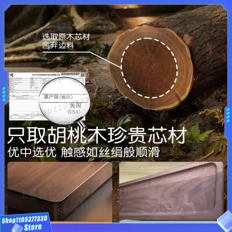 Walnut Wood Towel Rack Wall Mounted Bathroom Storage Shelf No Drilling Toilet Paper Holder High End Home Decor Accessories No