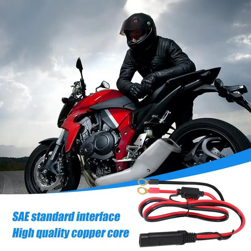 Motorcycle Battery Charger Cord Battery Quick Connect Car Charger Cord 2-Pin Quick Disconnect Plug Electrical Accessories For