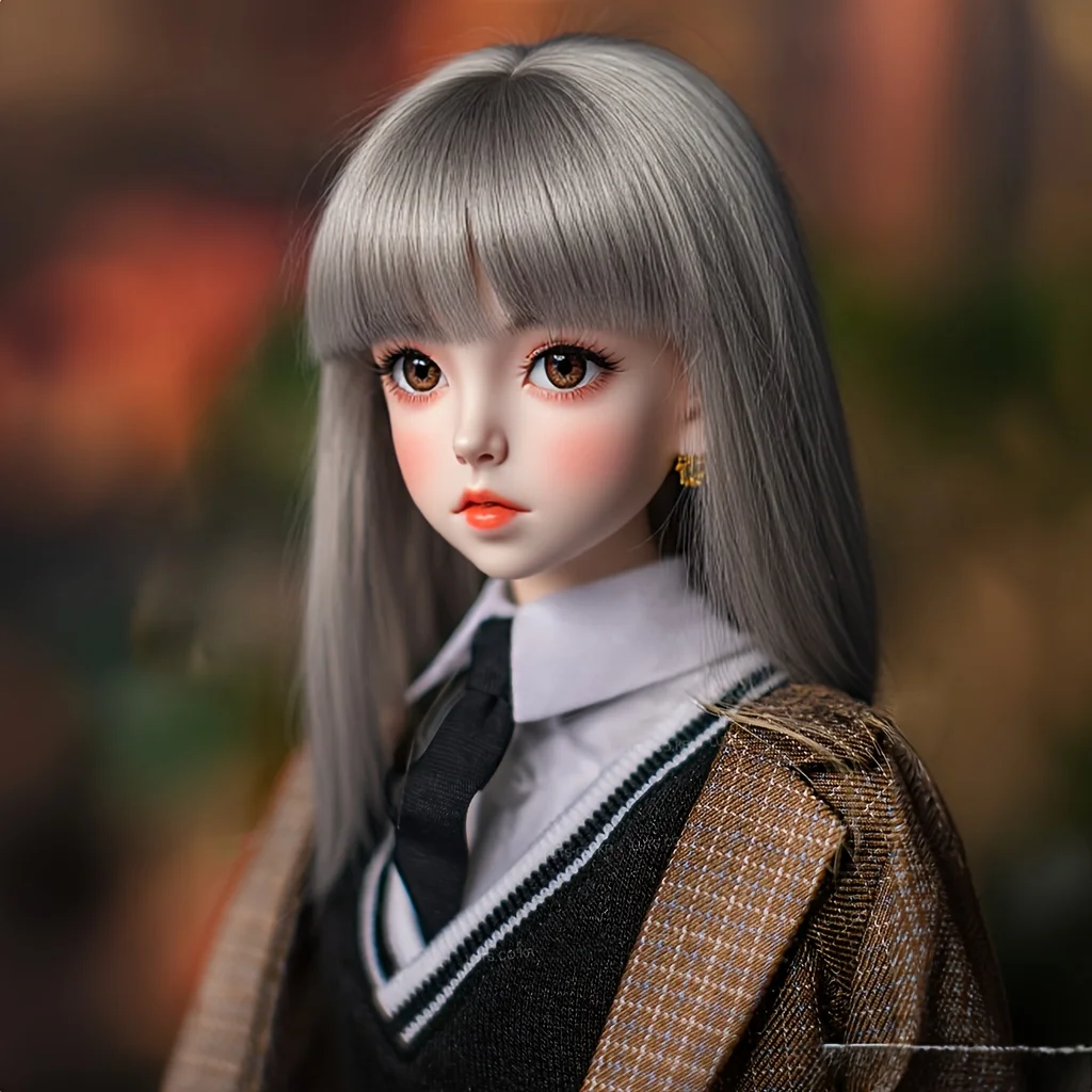 

65CM Campus Style Anime Doll with Double Ponytail, TPE Soft Body Poseable Figure, Home Decor Collectible, USA Seller Local Shipp