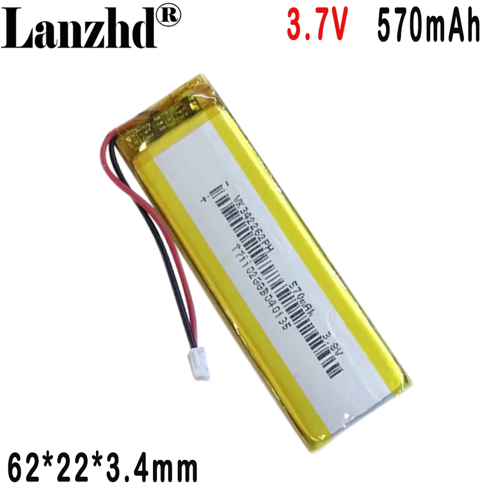 342262 Polymer lithium Battery 3.7V 570mAh For smart wearable massage instrument point reading pen
