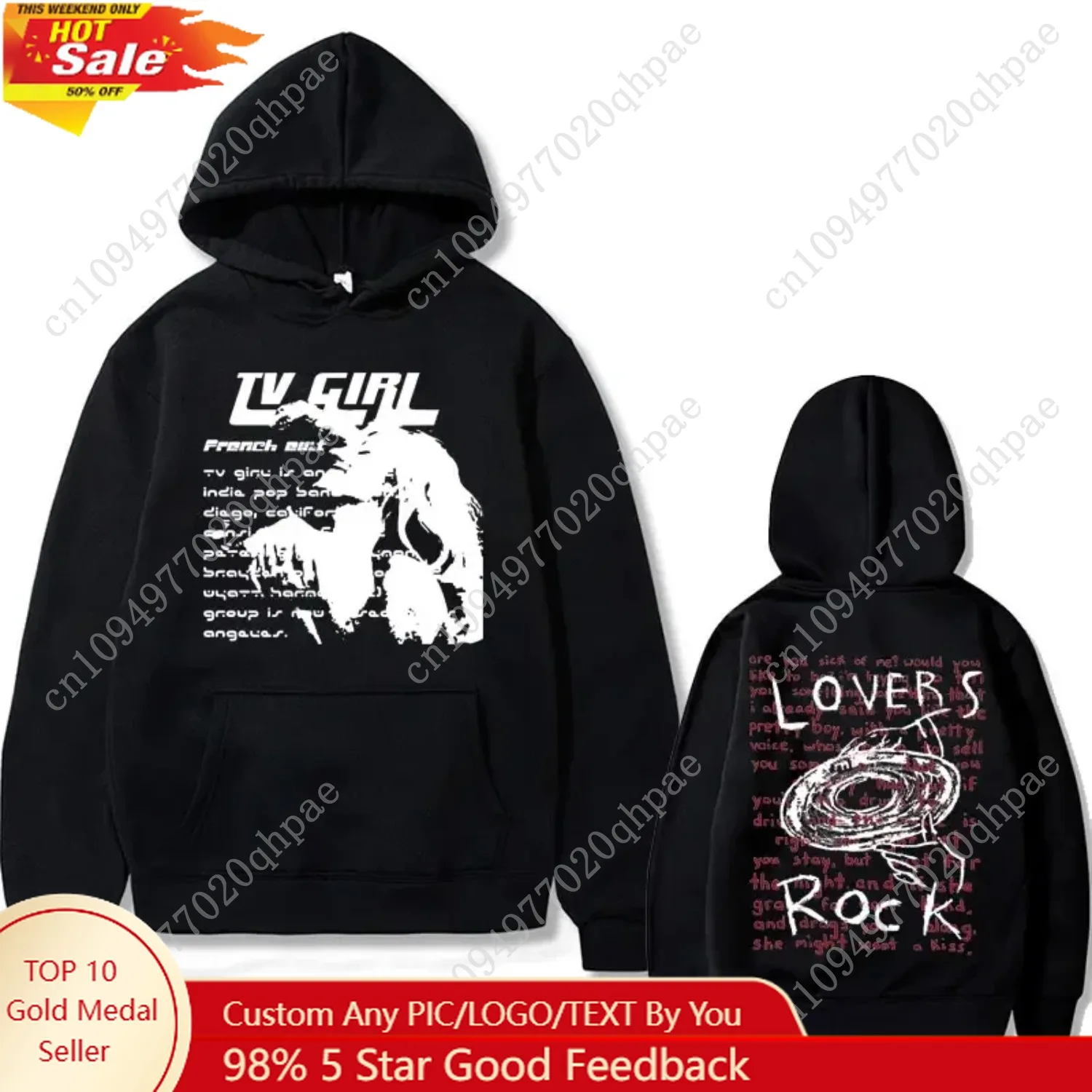 

Tv Girl Lovers Rock Song Print Hoodie French Exit Album Poster Merch Hoodies Tops Men Women Fashion Vintage Oversized Sweatshirt