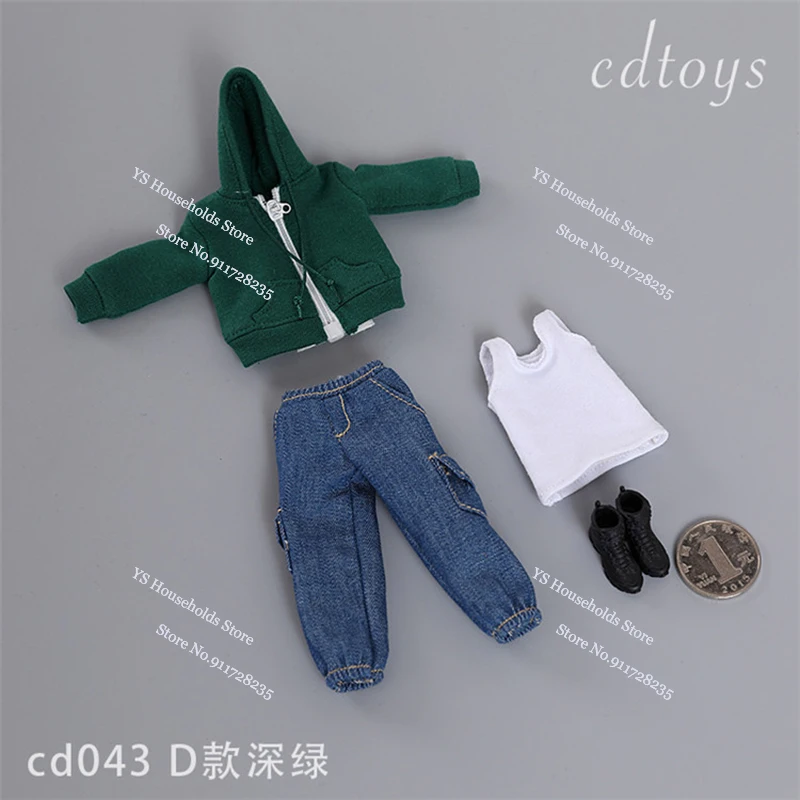 cdtoys cd043 1/6 Man Soldier Zipper Hoodies Pocket Design Tooling Pants Shoes Set Clothes Accessory For 12