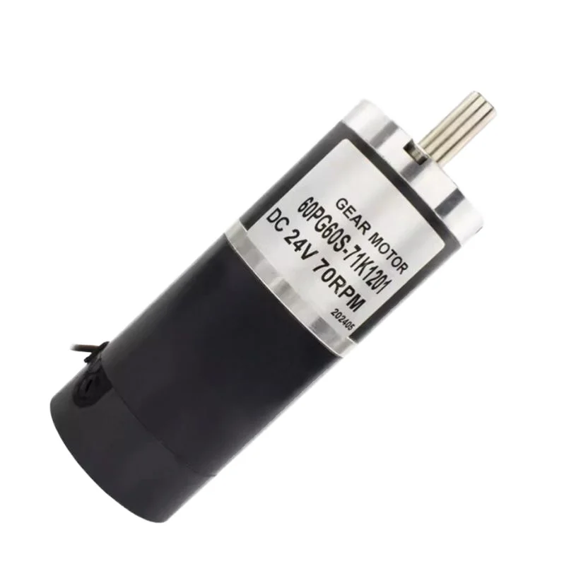 2026High Torque 12v24V DC Motor with 60PG60S Keyway 60mm Max 400KG Brushed Planetary Gearbox Reduction Variable Speed 12mm Shaft