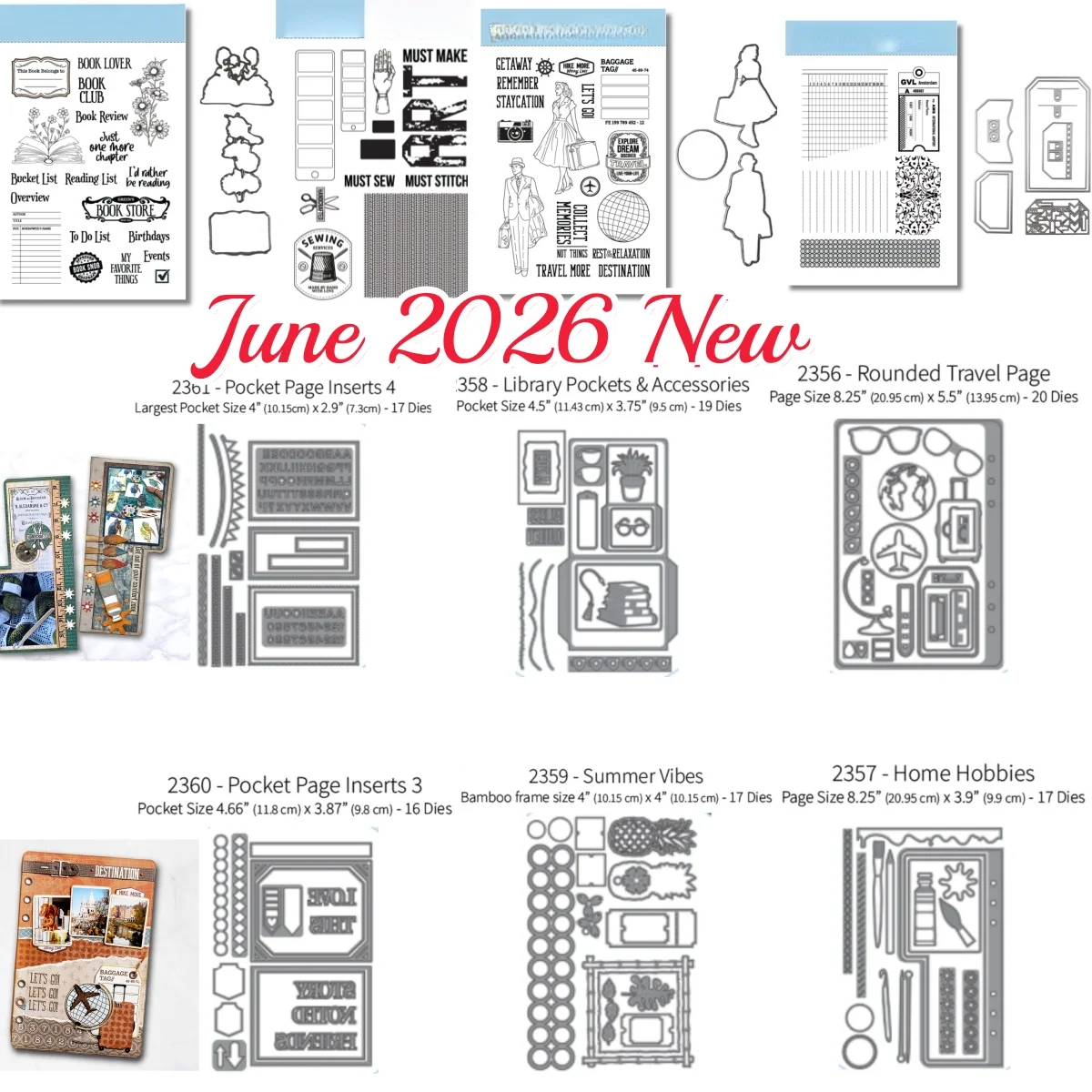 

2026 Summer Vibes and Rounded Travel New Clear Stamps Metal Cutting Die for DIY Decorating Scrapbook Paper Card Embossing Craft