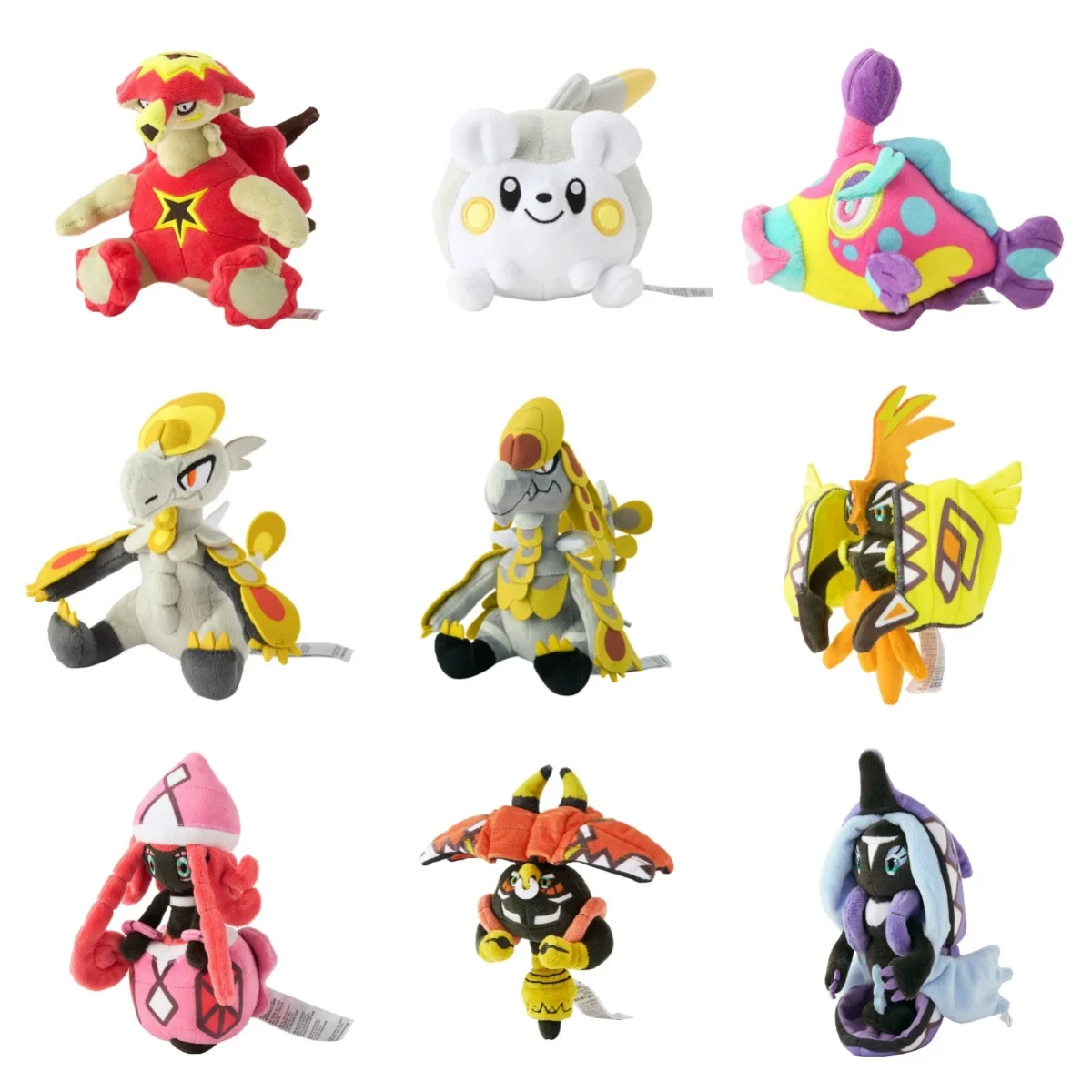 

Pokémon Plush Toys Palm Series – Alola Region Mareanie, Dewpider, Turtonator, Tapu Koko & Kommo-o Figures – Kids' Toy