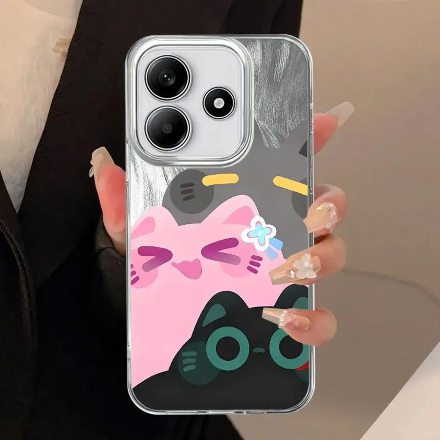 حافظة هاتف لهاتف آيفون 12 16 برو ماكس 11 17 اير 15 14 بلس 13 برو 16e 14 غلاف ناعم كارتوني ملون كيتي #6