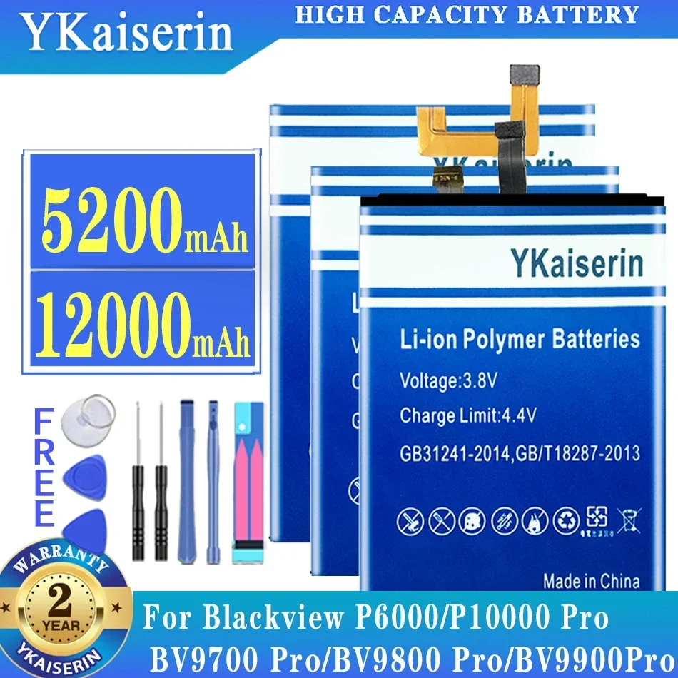 High Capacity Battery for Blackview BV9700 BV9800 BV9900 P10000 P6000 Pro