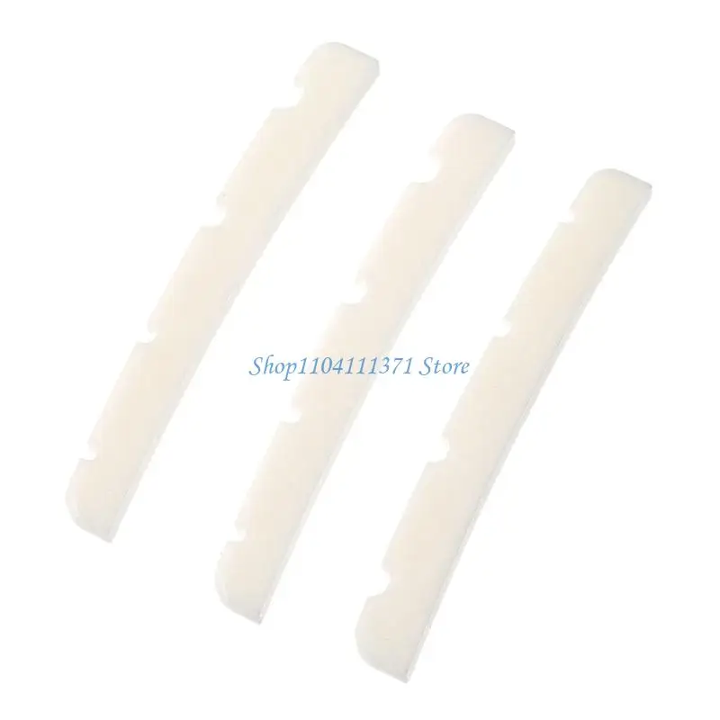 P9FC Guitar Nut Bone Slotted Top Nut Replacements for 4 Strings Musical Instruments