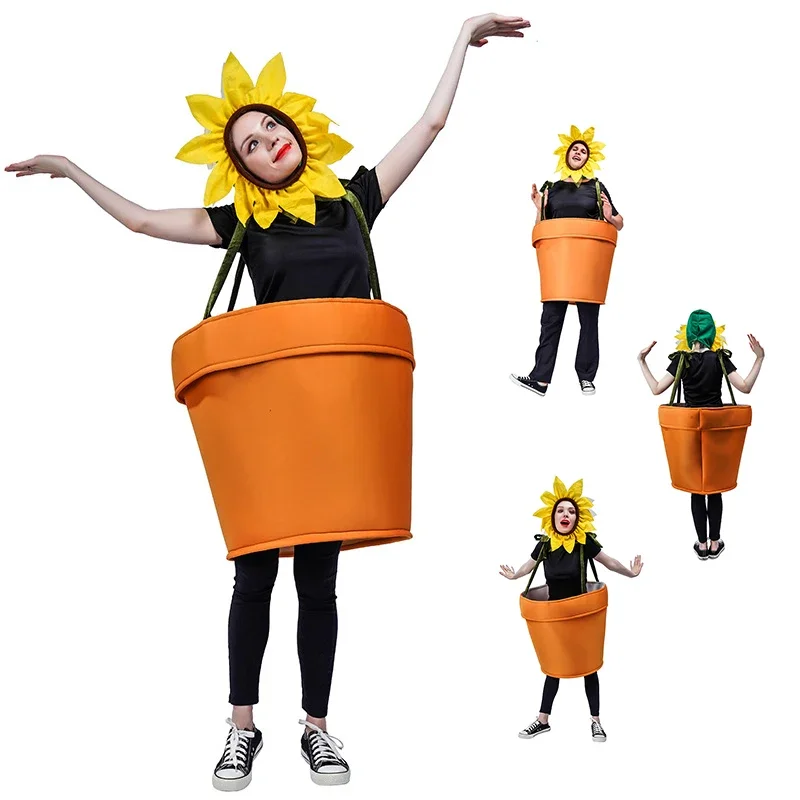 Halloween Sunny Blossom women sunflower costume men dress up Christmas party adult flower costumes