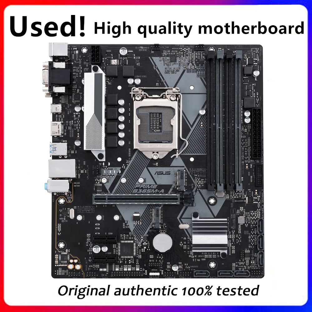 For Asus PRIME B365M-A Original Used Desktop Intel B365 B365M DDR4 Motherboard LGA 1151  i7/i5/i3 USB3.0 SATA3