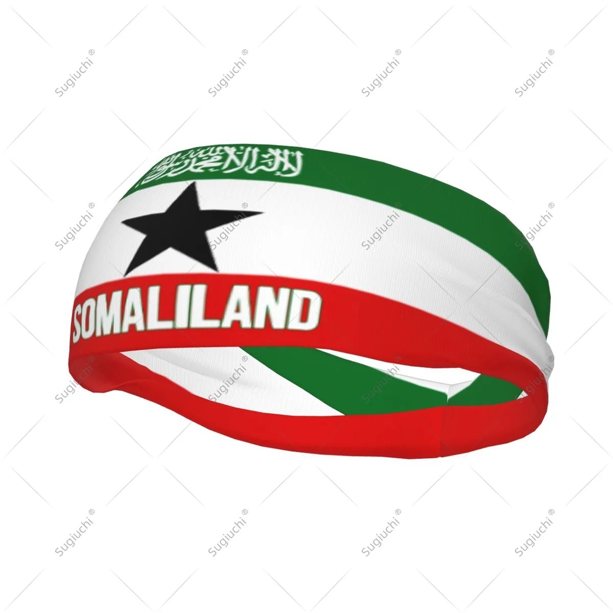

1pcs Men Women Somaliland Flag Elastic Wide Headbands For Yoga Fitness Tennis Running Gym Sports
