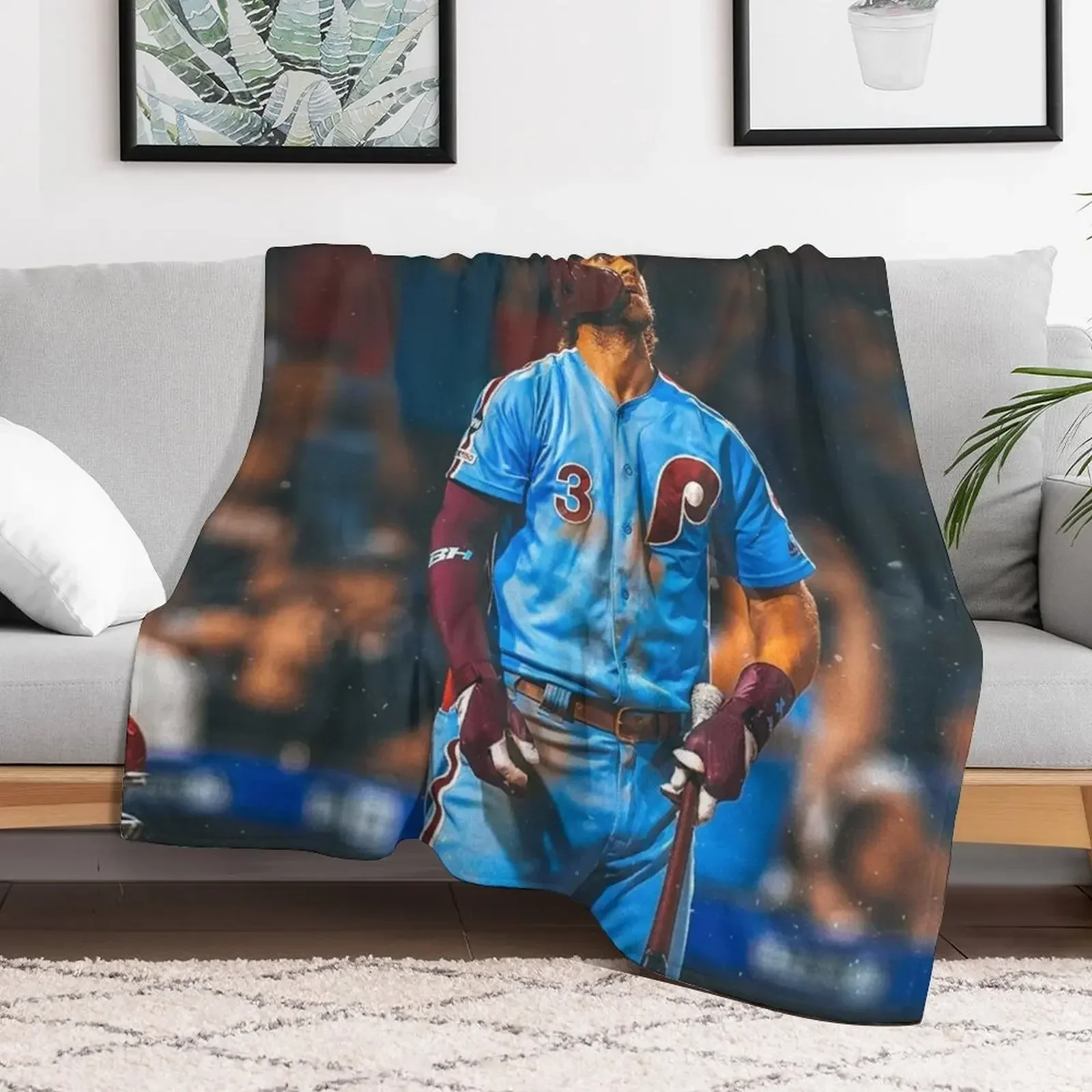 Bryce Harper Throw Blanket for sofa Beach Blankets