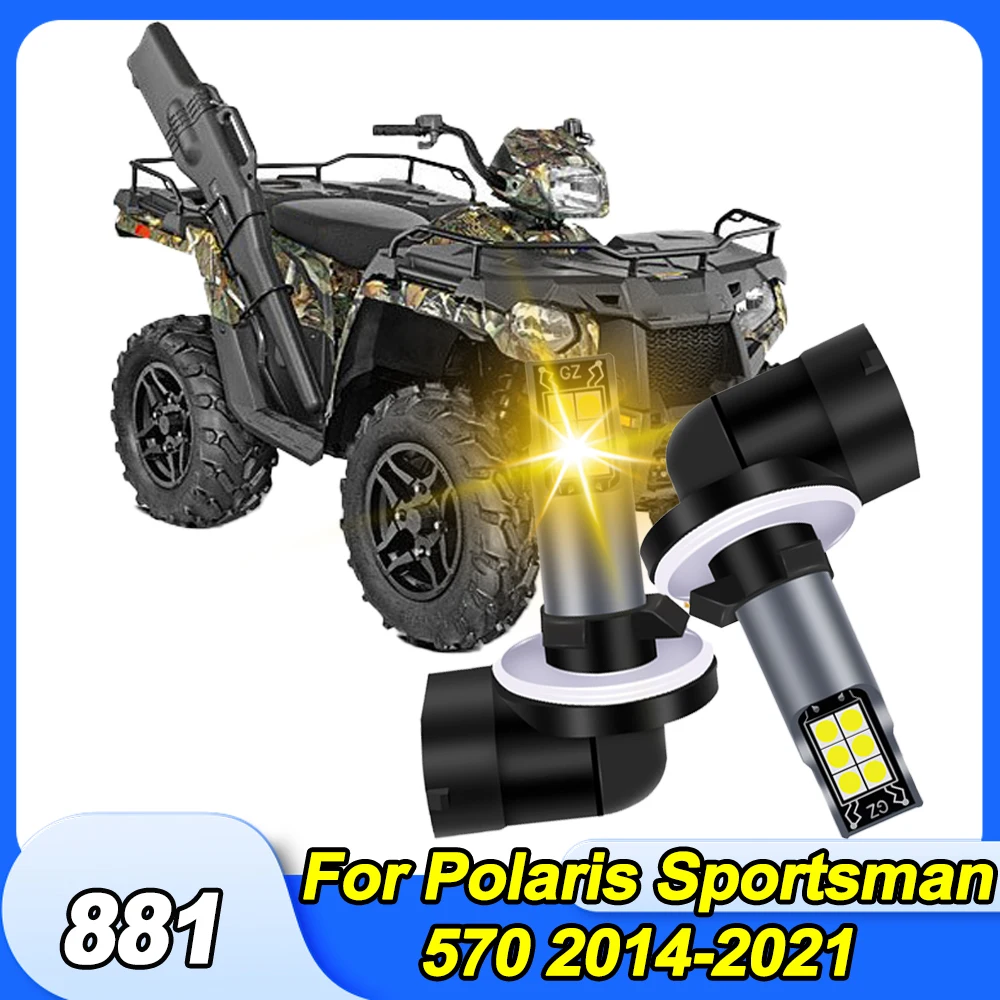 

881 LED Fog Lights Super Bright 886 889 894 896 898 LED Fog Lights Replacement For Polaris Sportsman 570 2014-2021 2018 2019