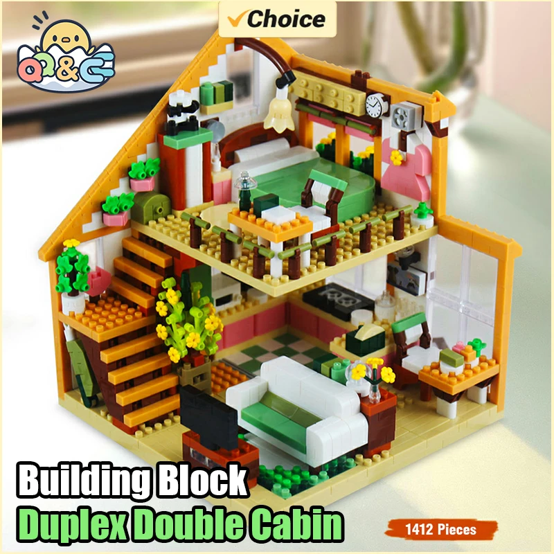 

Creative DIY Duplex double cabin Building Block Kit Toy 3D House Room Bricks Set Toys Home Decor Toy Gifts for Children Birthday