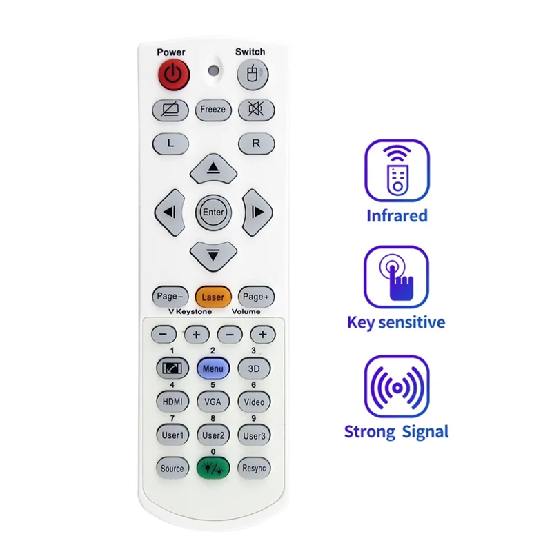 -FDDT Telecomando IR1304L Per Proiettori Optoma X345 X355 X412 X416 ZH403 4K550 Sostituzione IR1304L