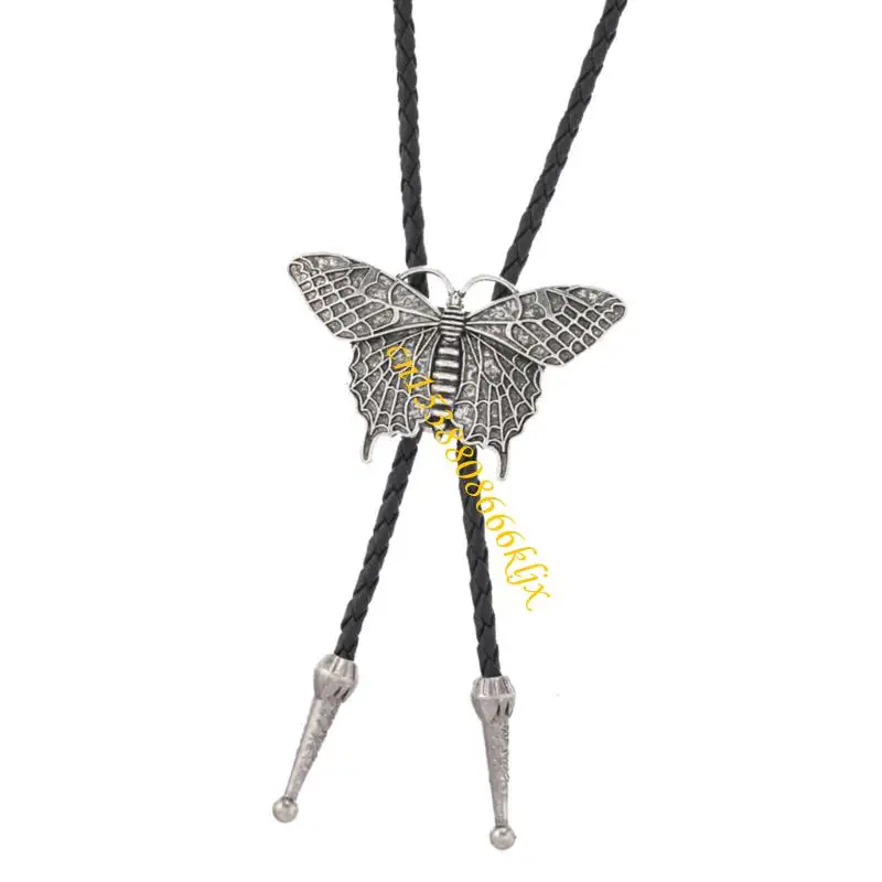 Paduan ringan kupu -kupu bolo kalung praktis pu kabel fashion aksesori untuk orang dewasa 066c