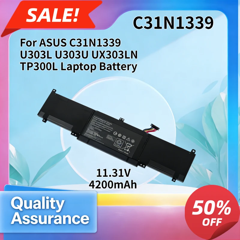 

4200mAh High quality Compatible with ASUS C31N1339 U303L U303U UX303LN TP300L Laptop Battery