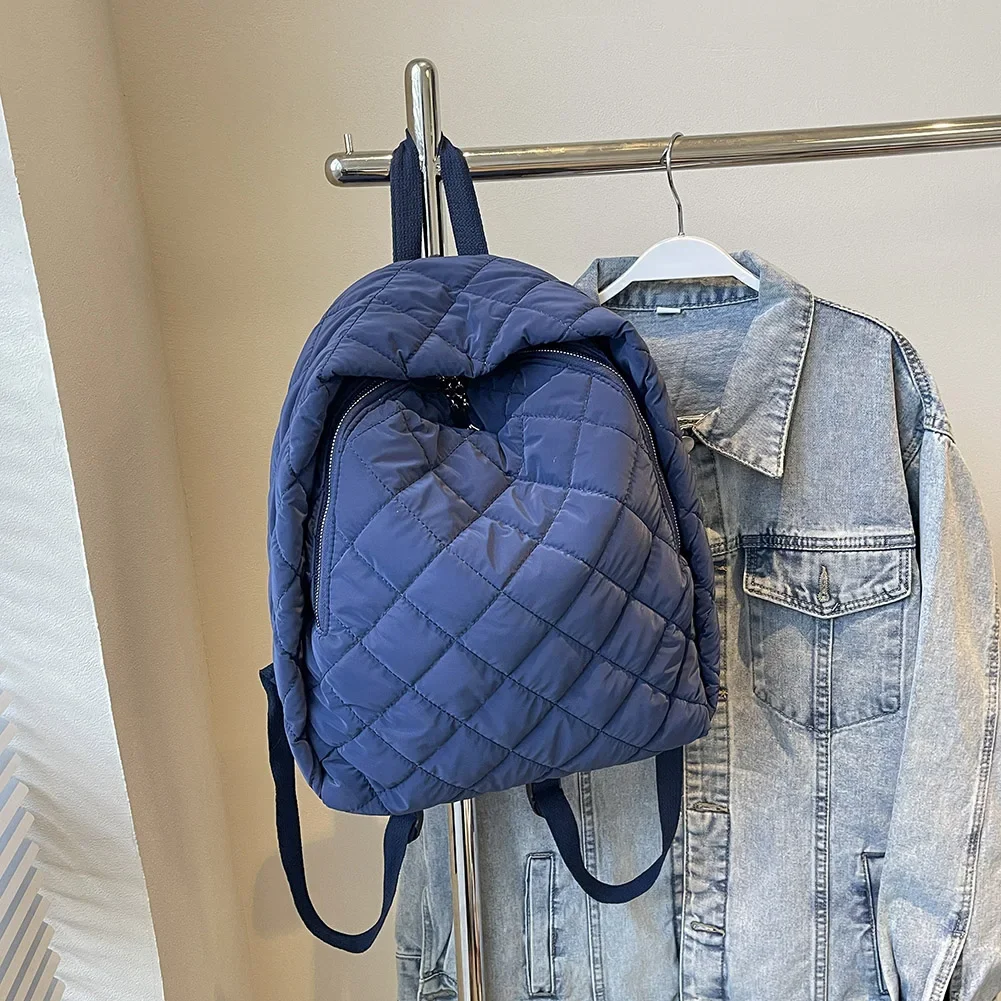Zaino carino per donna uomo borsa trapuntata tracolla regolabile in nylon zaino per laptop zaino con cerniera zaino da viaggio borsa da scuola per studenti