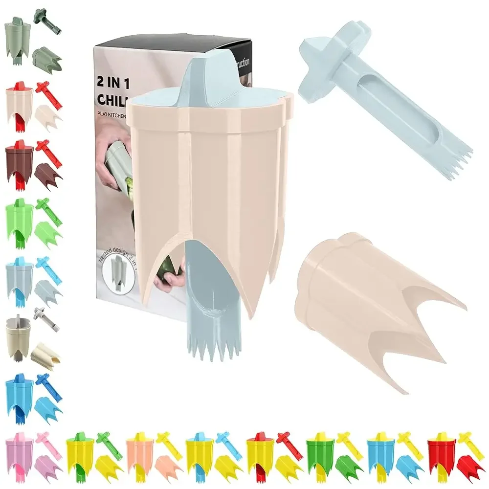 Pepper Corer, 2 in 1 Red Bell Pepper Seed Corer Remover Tool, Fruit & Vegetable Corers Quick Cave Tools for Jalapeno Cutter D