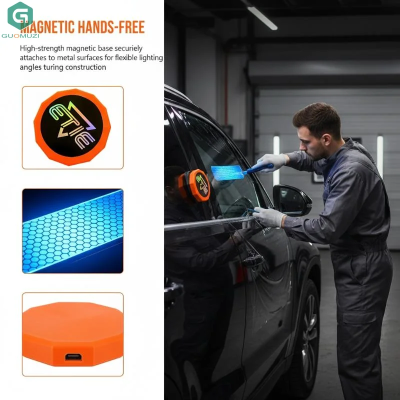 Car Window Tinting Tools LED High Brightness Warm Light Film Cutting Lamp Glass Solar Film Special Magnetic Charging Fill Light