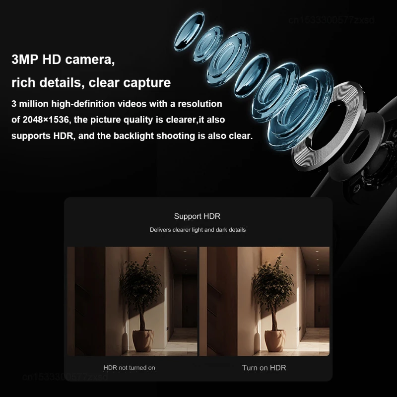 Xiaomi Smart Cat Eye 2 Wifi Surveillance Camera Two-way Talk 3MP HD Image AI Human Detection Infrared Sensing Security Camera