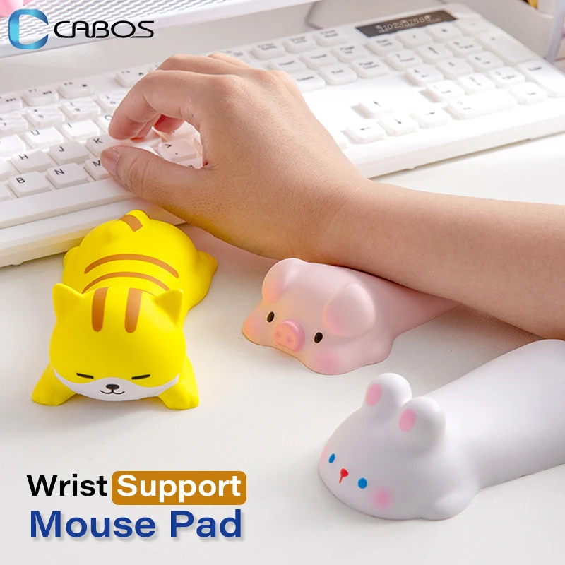 Wrist Rest Pad Support for Computer Laptop Mouse Arm Rest Cute Cat Dog Soft Comfortable Mouse Pad Office Decompression Toys