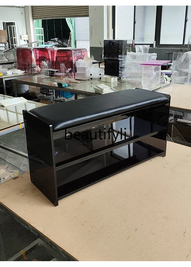 Picture 3: ss K178 ss25 Shoe change stool door home sitting acrylic bench light luxury advanced sense entry-level