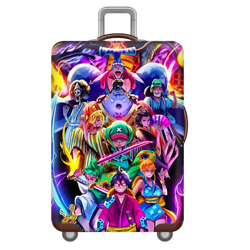 Anime One Piece Elastic Luggage Cover Suitcase Protective Cover Anime Thicken Luggage Case Tags Travel Trolley Case Decorations