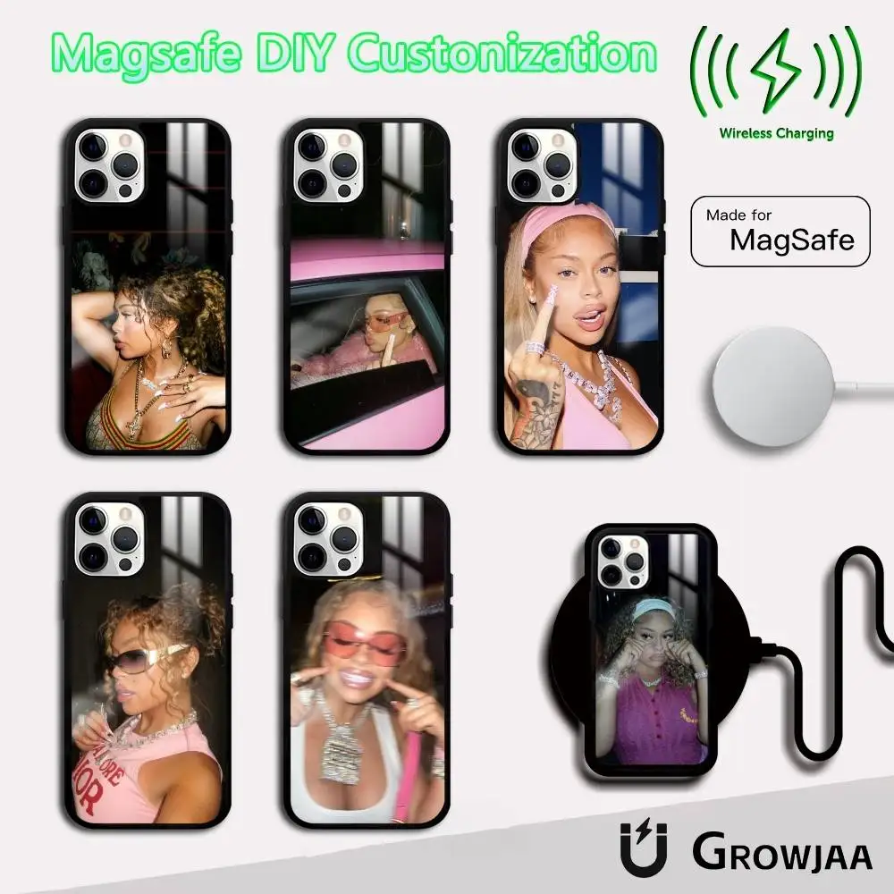 

L-Lattos Singer Fashion Phone Case For IPhone 17 16 15 14 13 12 11 Pro Max Plus Mini Magsafe Mirror Wireless Magnetic Funda