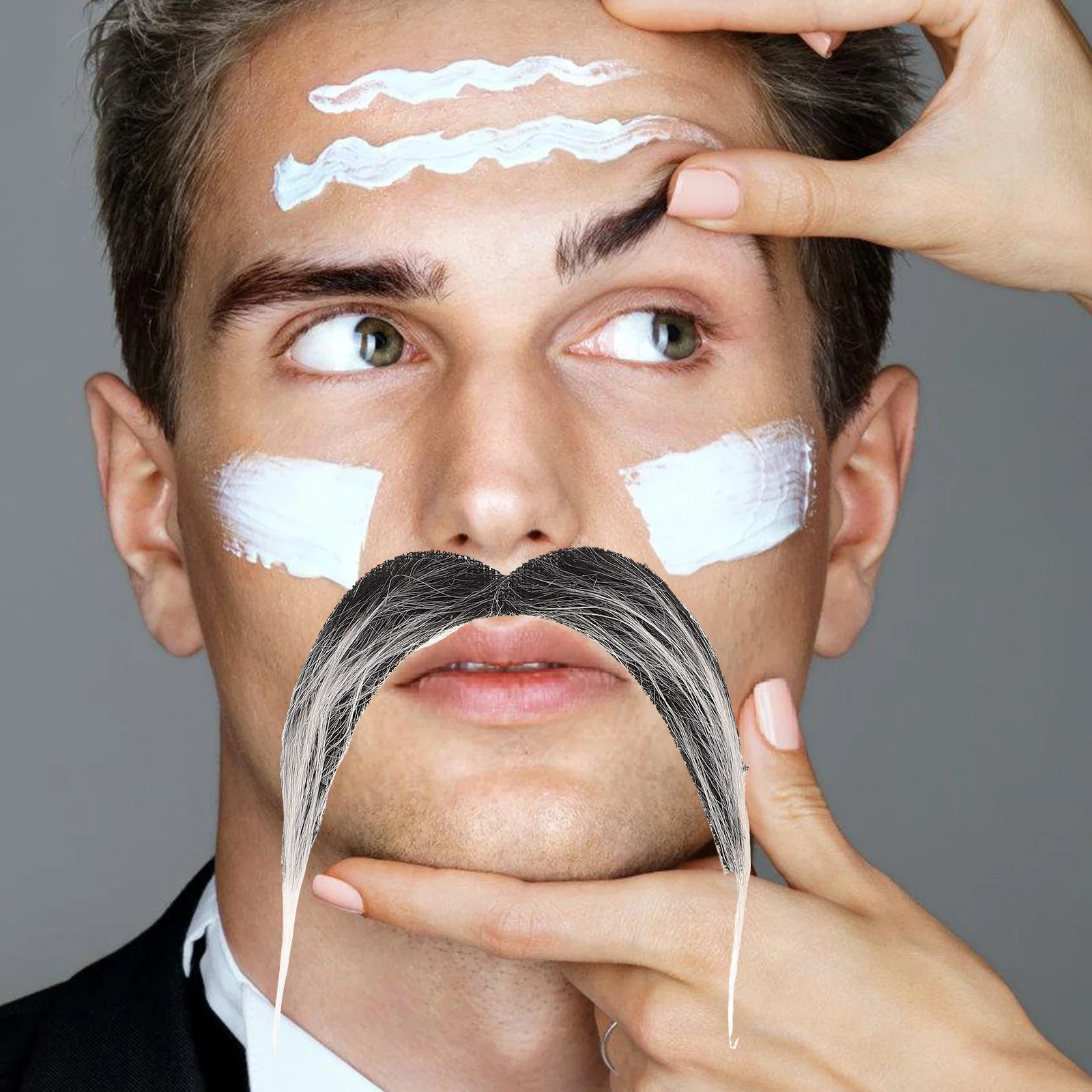 

Fake Beard Realistic Mustache for Party Cosplay Masquerade Artificial Facial Hair Prop Ergonomic Design High Simulation Safe