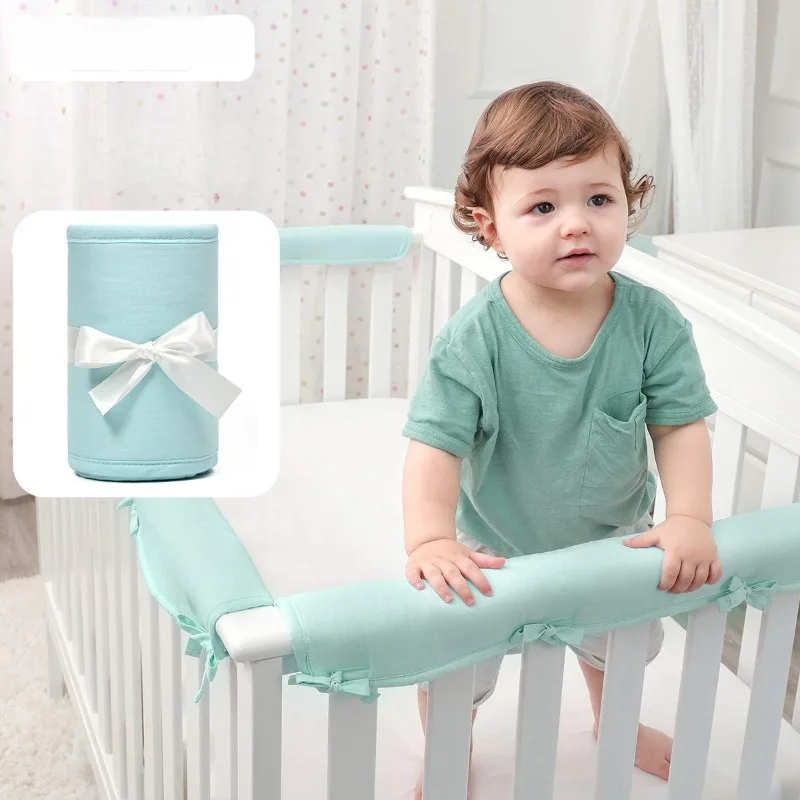 3-ピース-セット幼児ベビーバンパーかわいいソフトコットンベビー衝突防止保護アームレストカバー弓幼児ベビーベッドアクセサリー