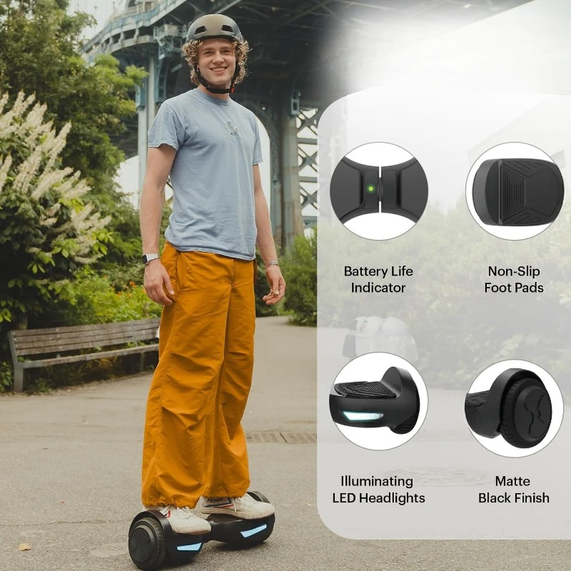 Electric Hoverboard | 7MPH Top Speed, 3 Mile Range, Long Lasting Lithium-Ion Battery, 6HR Full-Charge