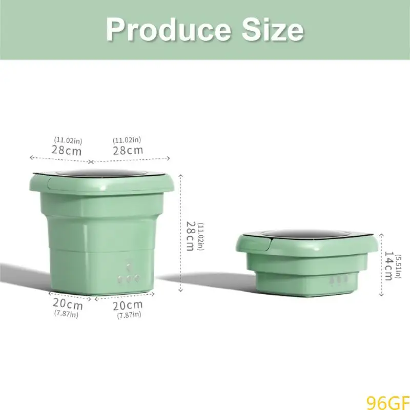 Máy giặt quần áo động 96GF có thể gập lại 3,2L Công suất 3 chế độ làm sạch cho các căn hộ đồ lót giặt nhỏ