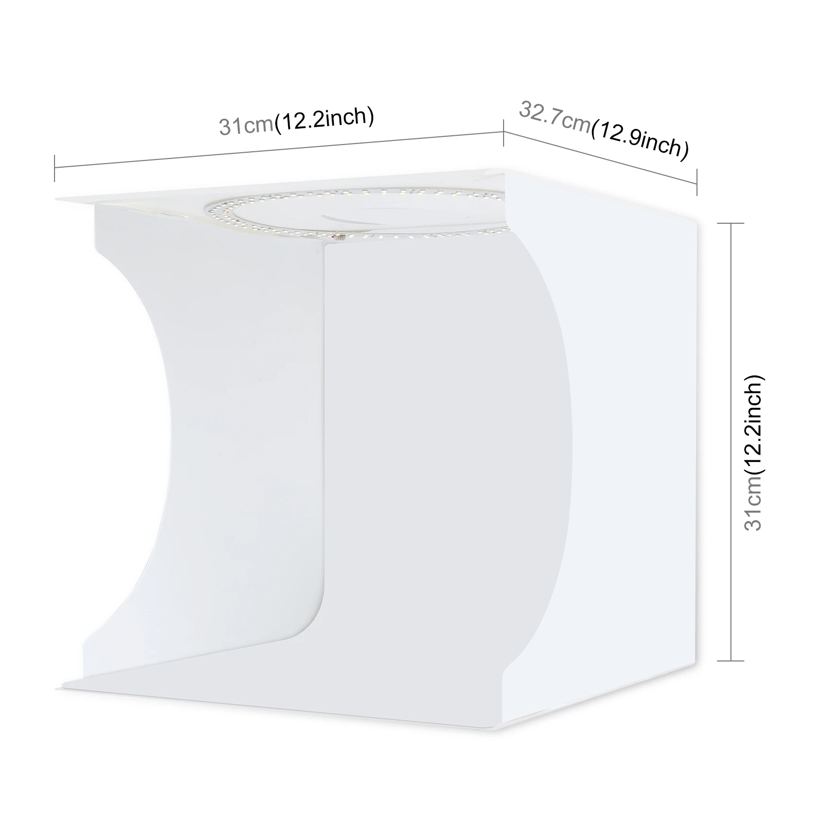 PULUZ 30cm Folding Portable Ring LED Light Board Photo Lighting Studio Shooting Tent Box Kit with 6 Colors Backdrops
