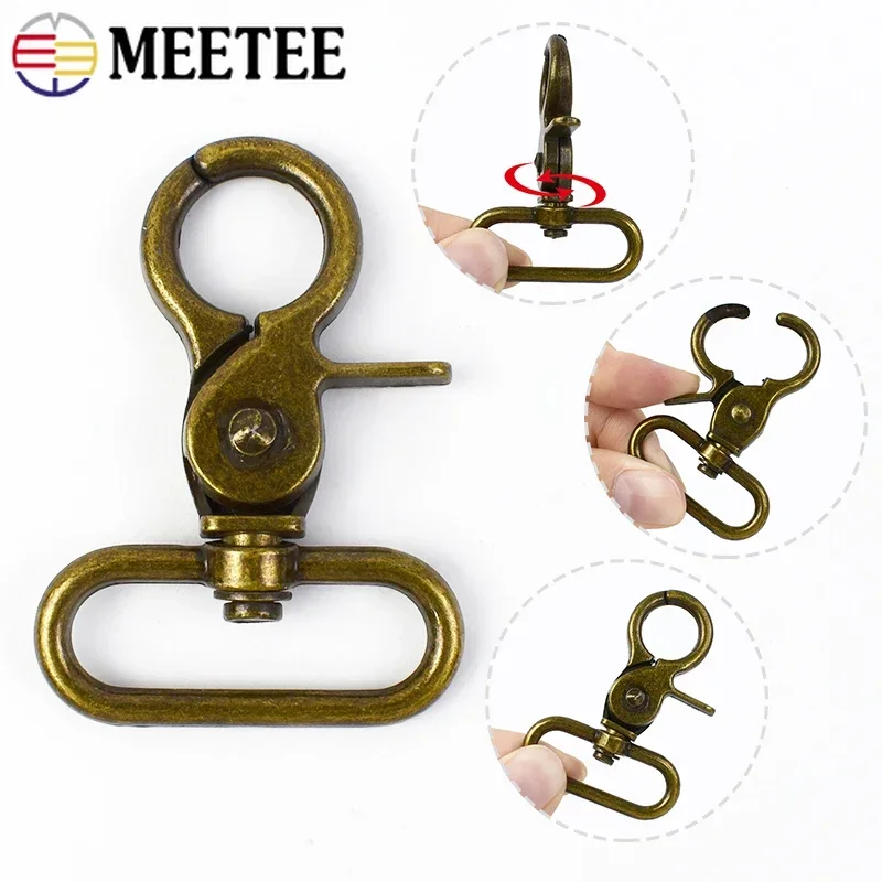 5/10Pcs 20-50mm Metal Bags Strap Buckles Swivel Trigger Lobster Clasp Collar Carabiner Snap Hook DIY KeyChain Bag Accessories