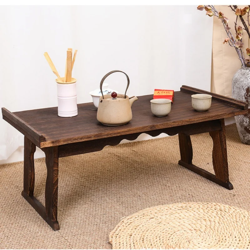 #¥Foldable Shelf Japanese-Style Low Table Tea Desk Bay Window Shelf Tatami Mat Desk Small Coffee