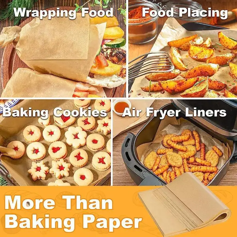 100 Parchment Baking Sheets 12x16inch, Pre-cut Non-stick Parchment Paper for Baking, Cooking, Grilling, Frying and Steaming