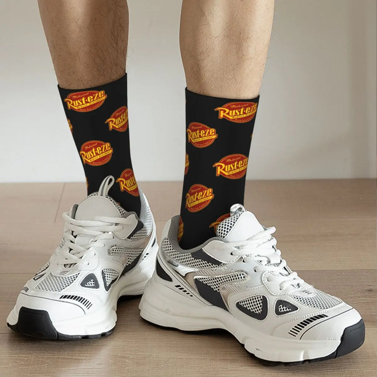 Rust-eze Lightning McQueen Socks Harajuku calze Super morbide calze lunghe per tutte le stagioni accessori per uomo donna regalo di compleanno