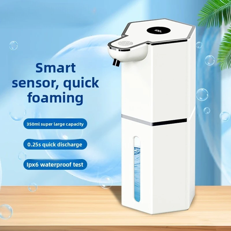 

Полностью автоматический бесконтактный USB-перезаряжаемый дозатор мыла C-типа, 360 мл, водонепроницаемый дозатор пены/жидкости